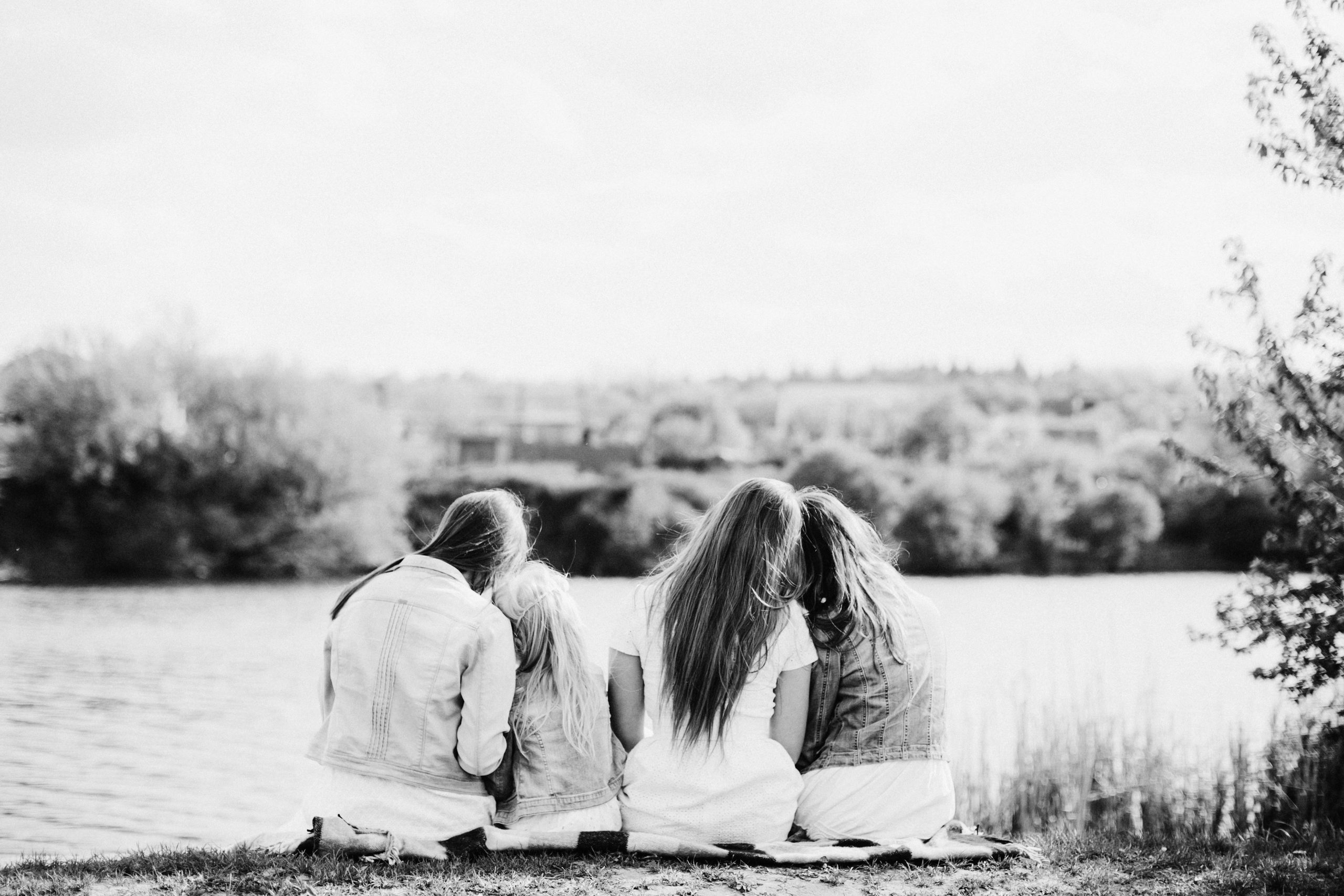 Lovely family outdoor has romantic photo session